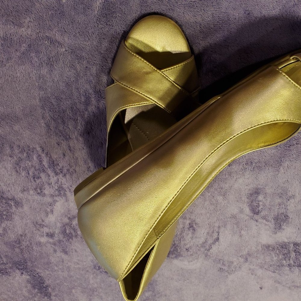Open toe flat shoe